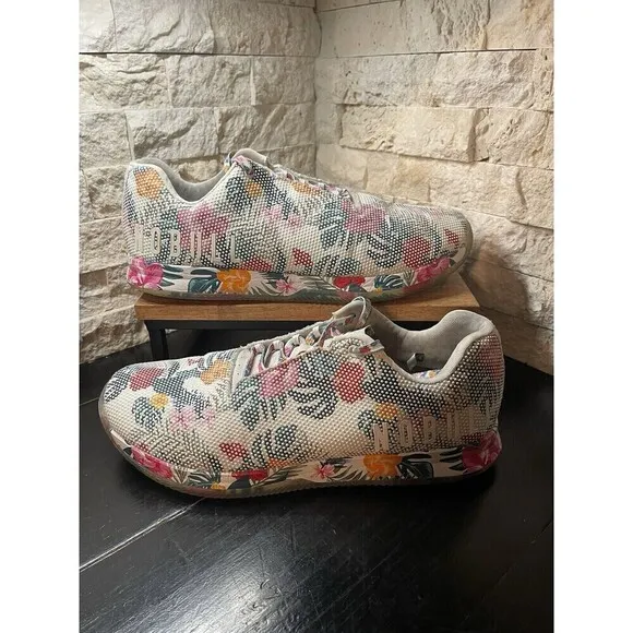 NoBull Tropical Sky Sneakers Mens 15 Sz Womens 16.5 Training Workout Floral