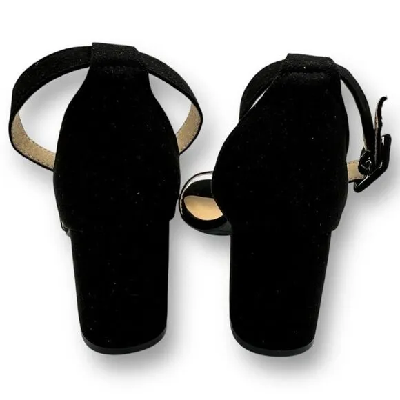 NWOT CL By Laundry Womens Jody Block Heel Sandals Black Size 7