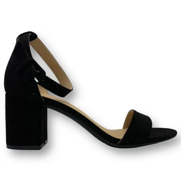 NWOT CL By Laundry Womens Jody Block Heel Sandals Black Size 7