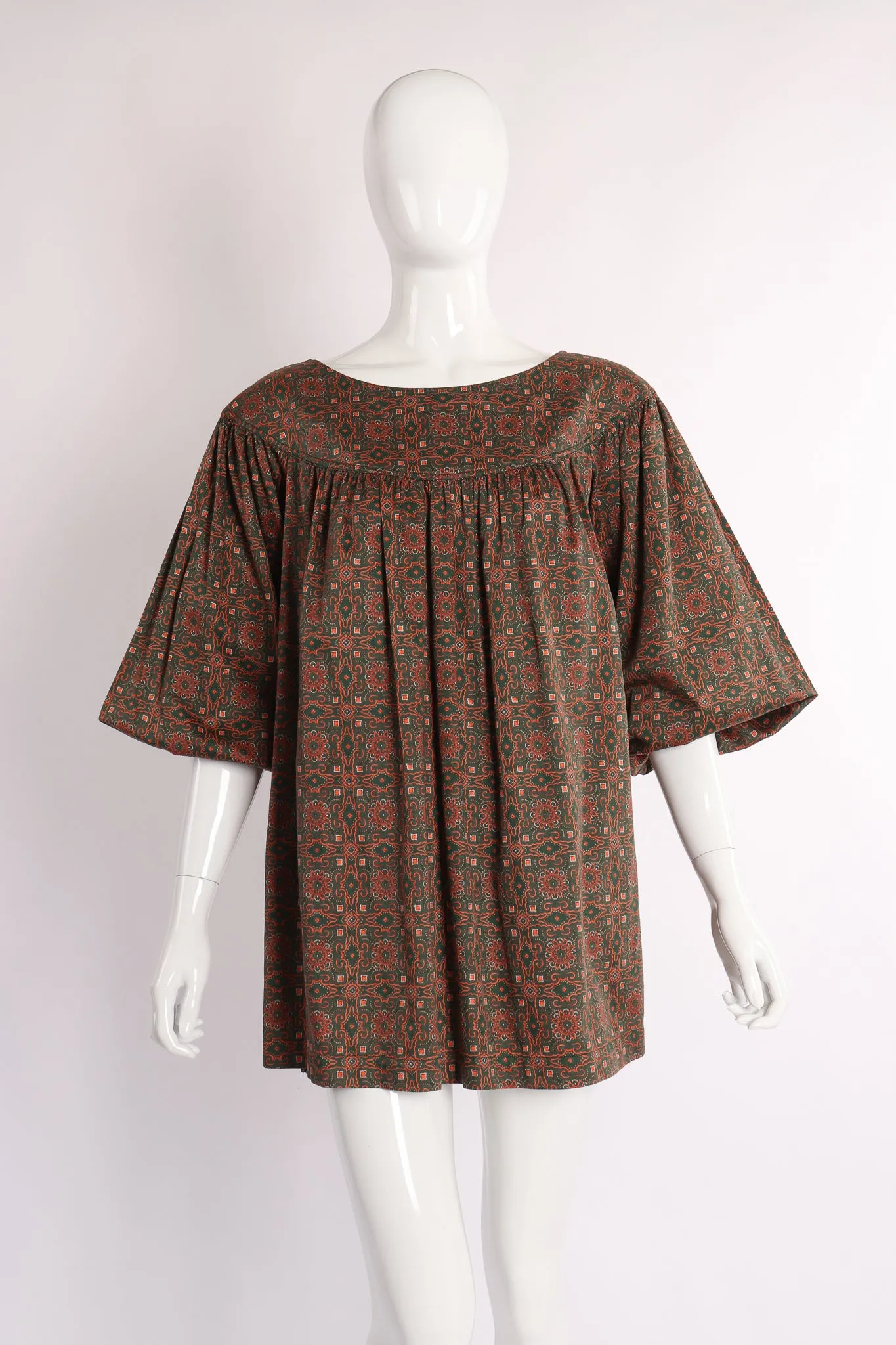 Olive Tile Print Tunic