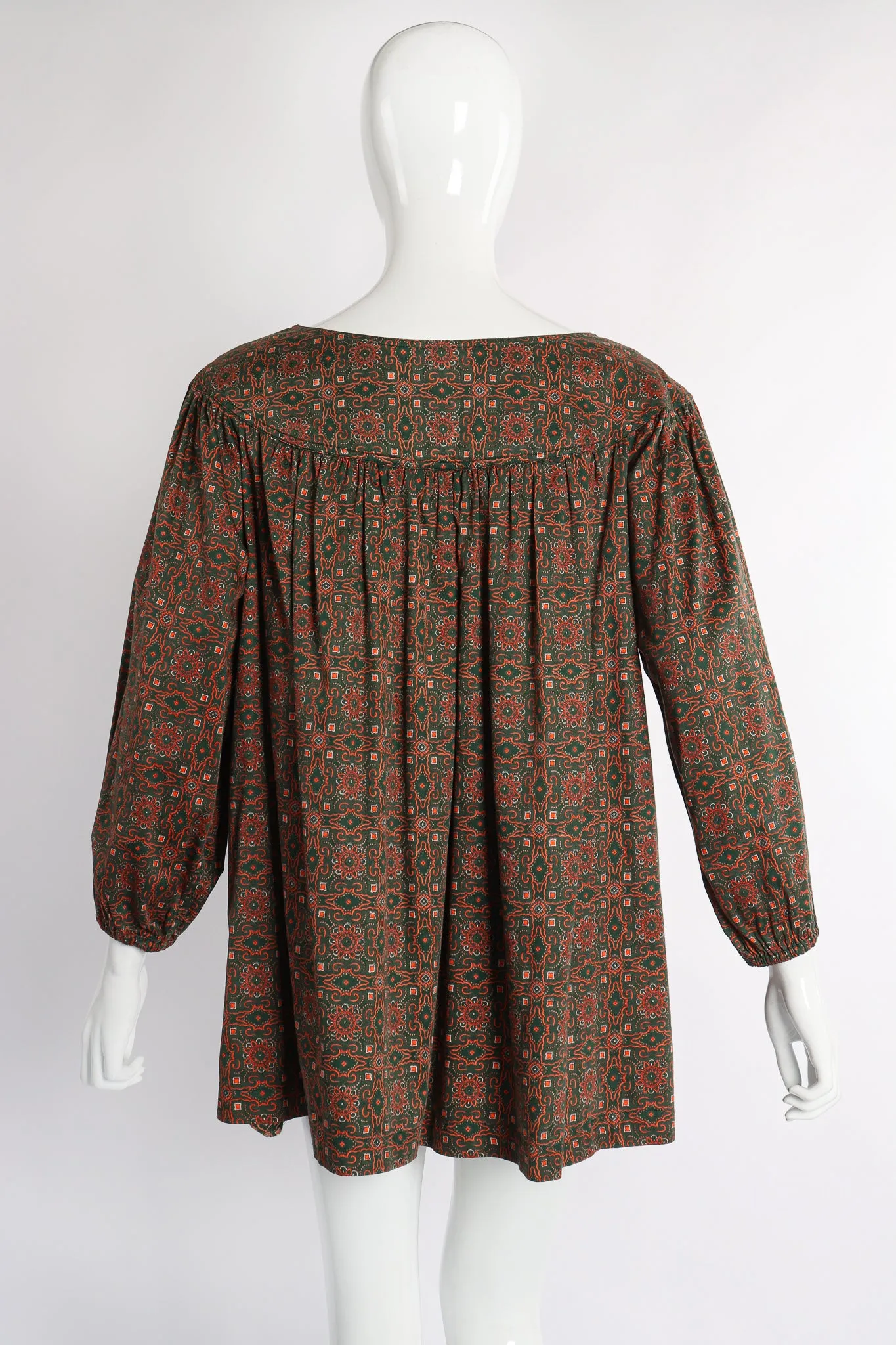 Olive Tile Print Tunic