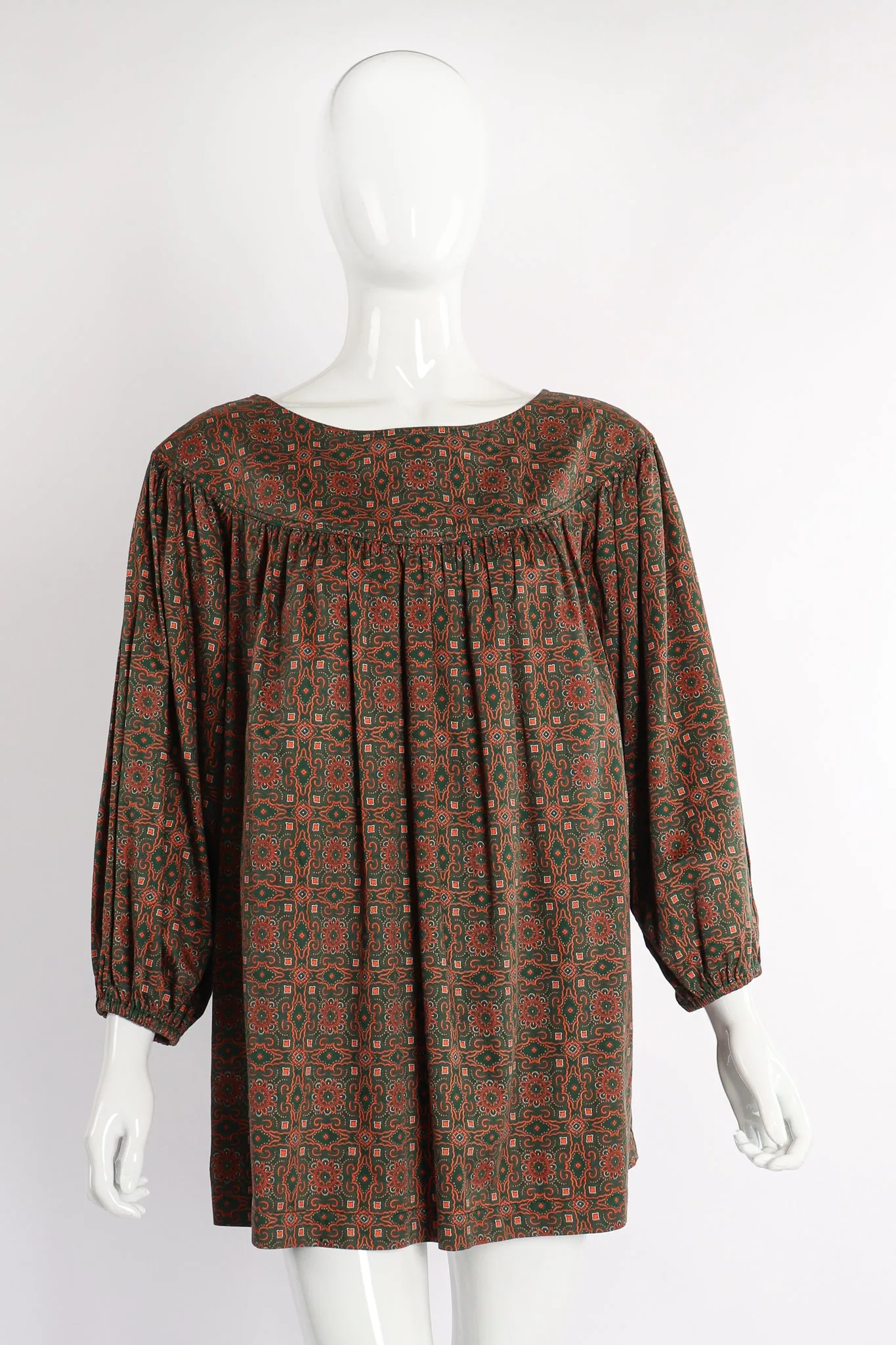 Olive Tile Print Tunic