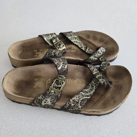 Papillio By Birkenstock Animal Print Sandals with Buckle EU 39 Size 8