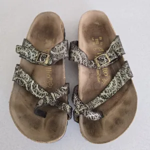 Papillio By Birkenstock Animal Print Sandals with Buckle EU 39 Size 8