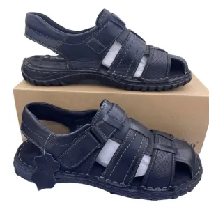 Parrazo leather fisherman comfortable black sandals Size 9.5