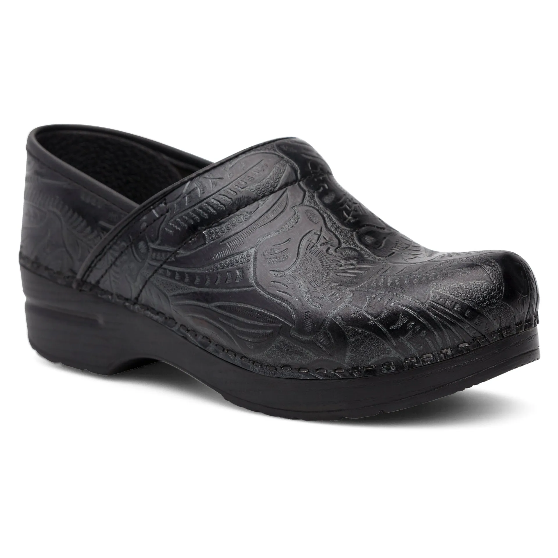 Professional - Black Tooled Clog - 906-020202
