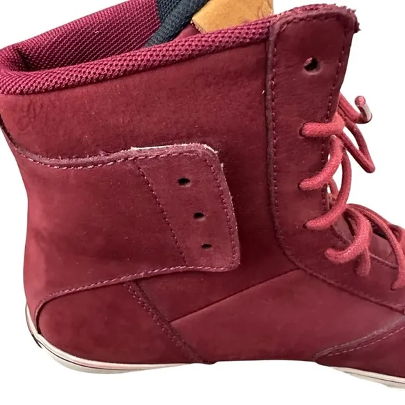 Radii Men's Burgundy Suede High Top Basketball Athletic Sneakers US Size 9