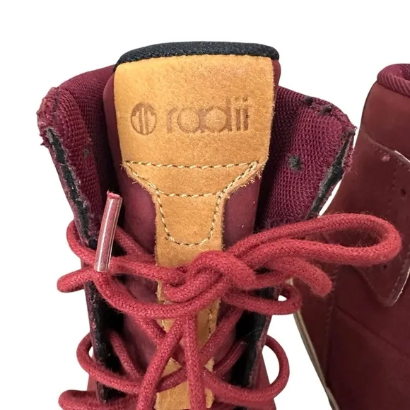 Radii Men's Burgundy Suede High Top Basketball Athletic Sneakers US Size 9