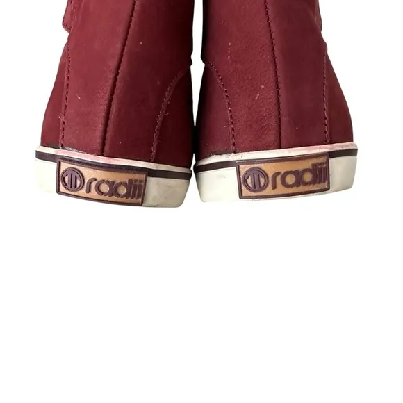 Radii Men's Burgundy Suede High Top Basketball Athletic Sneakers US Size 9