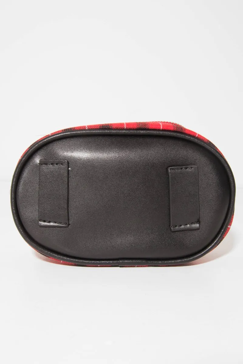 Red Black Plaid Bum Bag - Keyra