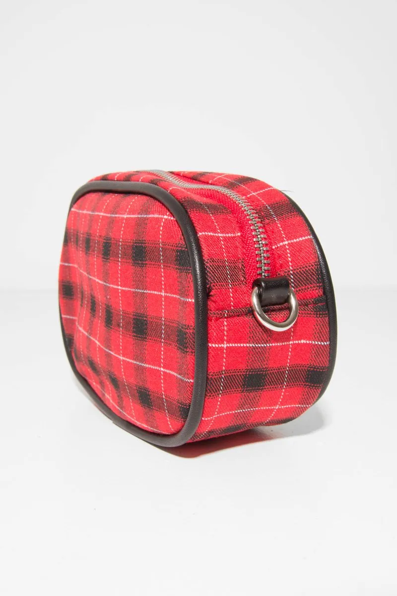 Red Black Plaid Bum Bag - Keyra