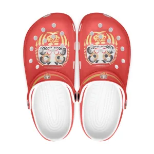 Red Daruma Doll Clogs