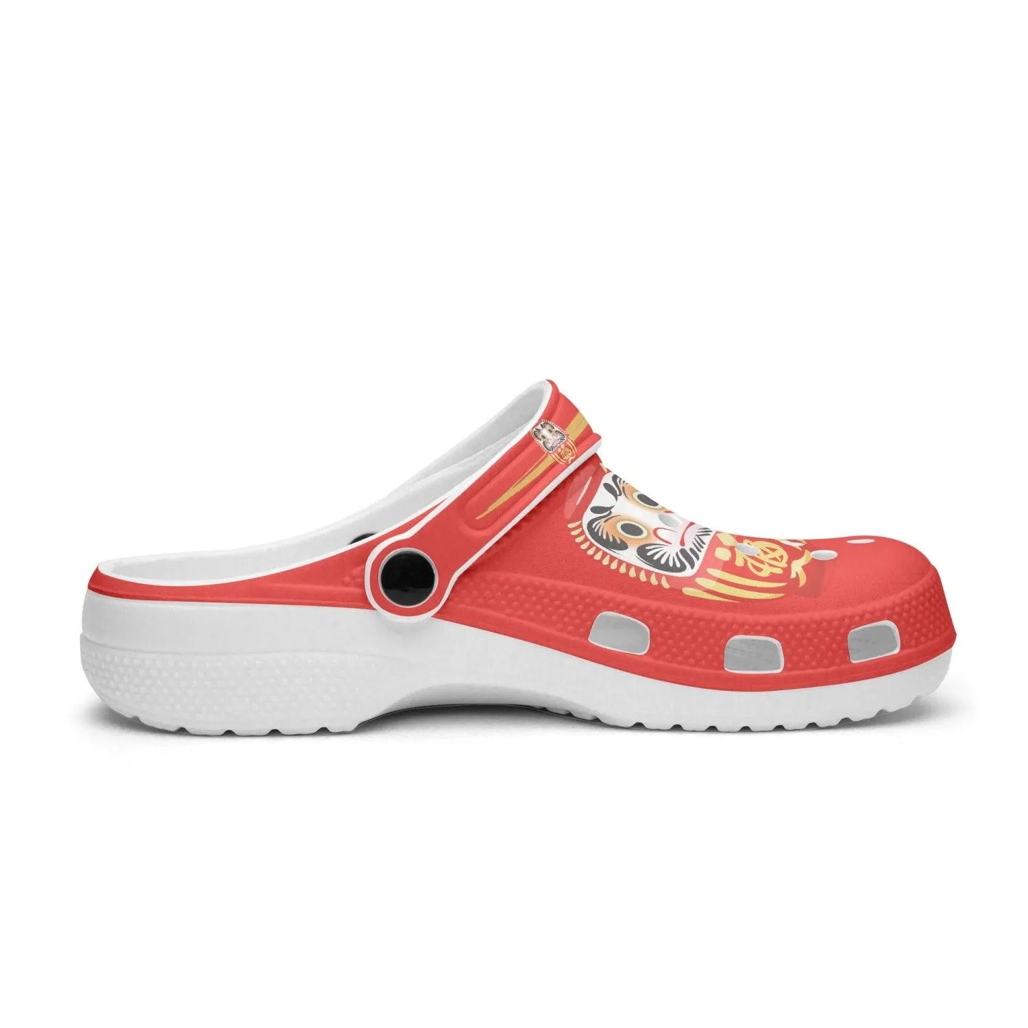 Red Daruma Doll Clogs
