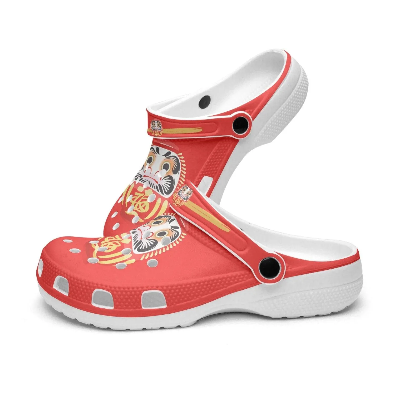 Red Daruma Doll Clogs