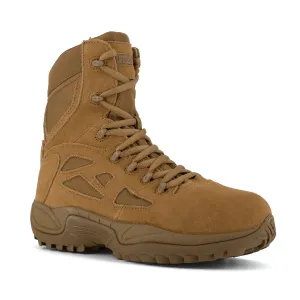 Reebok Men's Rapid Response RB 8" Comp Toe Side Zip Stealth Military Duty Boot - Coyote - RB8850