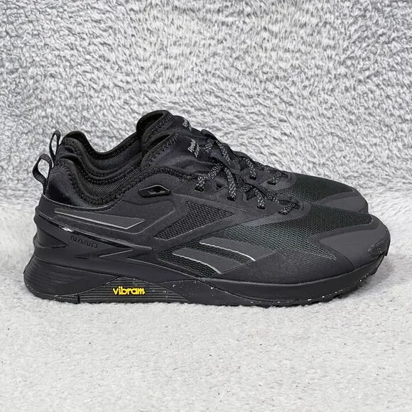 Reebok Nano X3 Adventure Mens Size 6 Training Shoes Sneakers Black Pewter Vibram