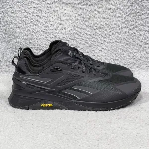 Reebok Nano X3 Adventure Mens Size 6 Training Shoes Sneakers Black Pewter Vibram