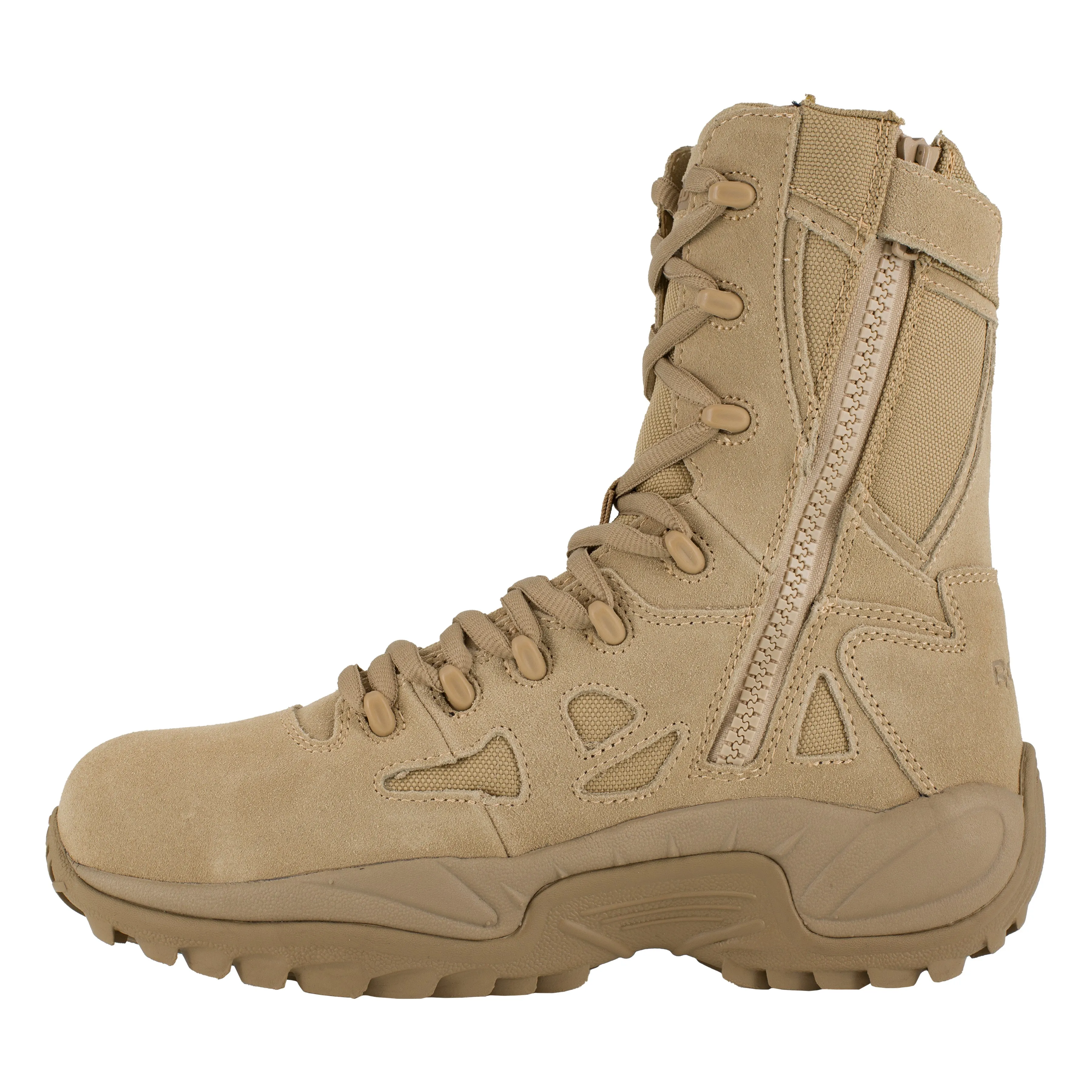Reebok Women's Rapid Response RB 8" Comp Toe Stealth Military Boot - Tan - RB894