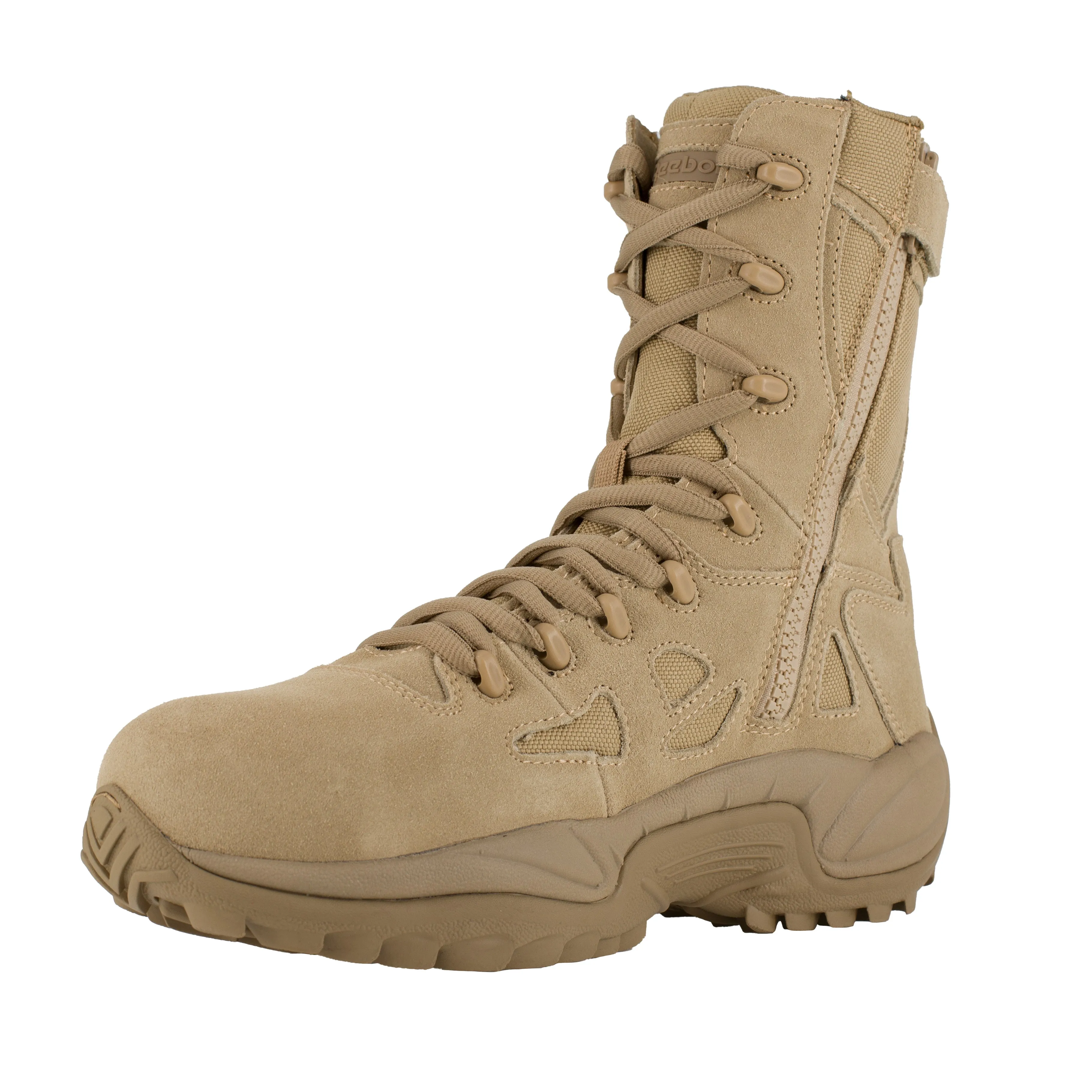 Reebok Women's Rapid Response RB 8" Comp Toe Stealth Military Boot - Tan - RB894