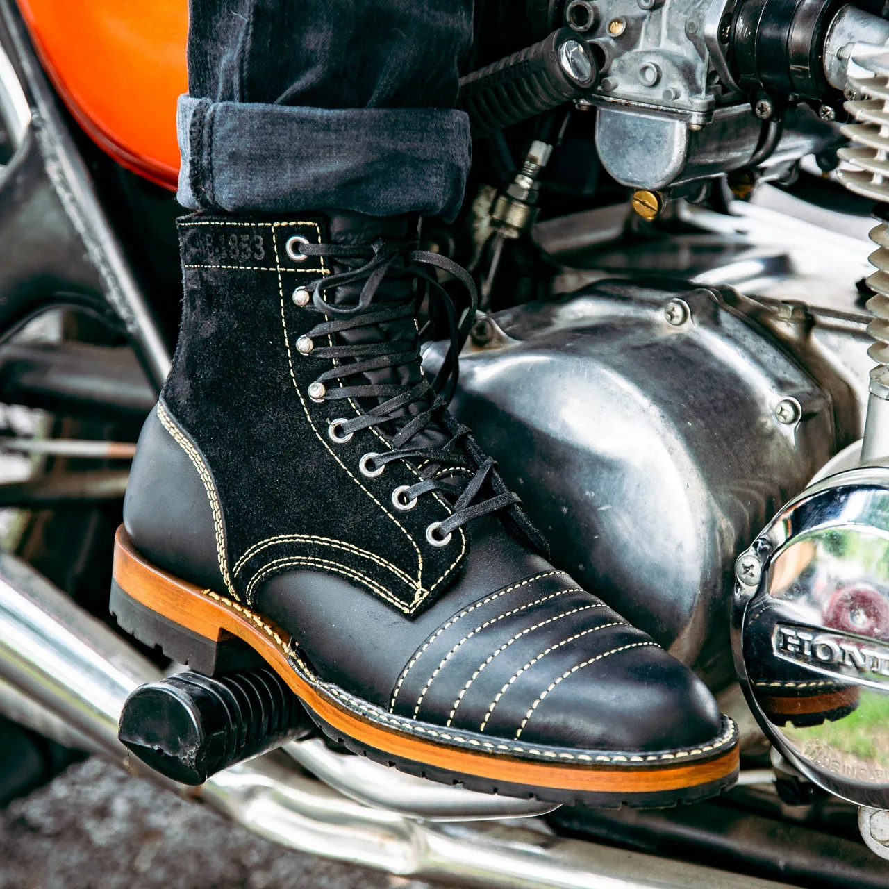 Revival Cycles x White's Moto Boot
