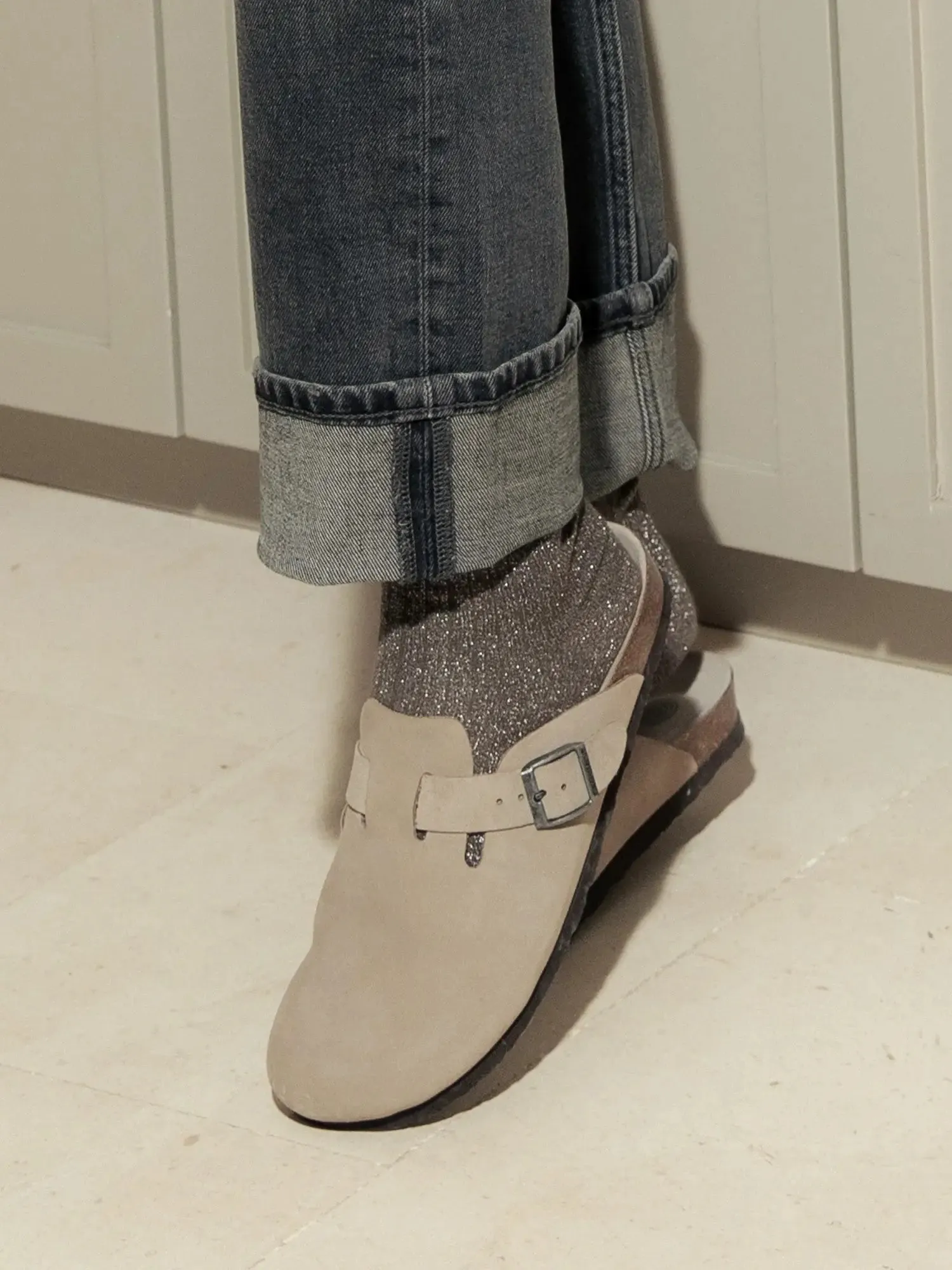 Riva Taupe Clogs