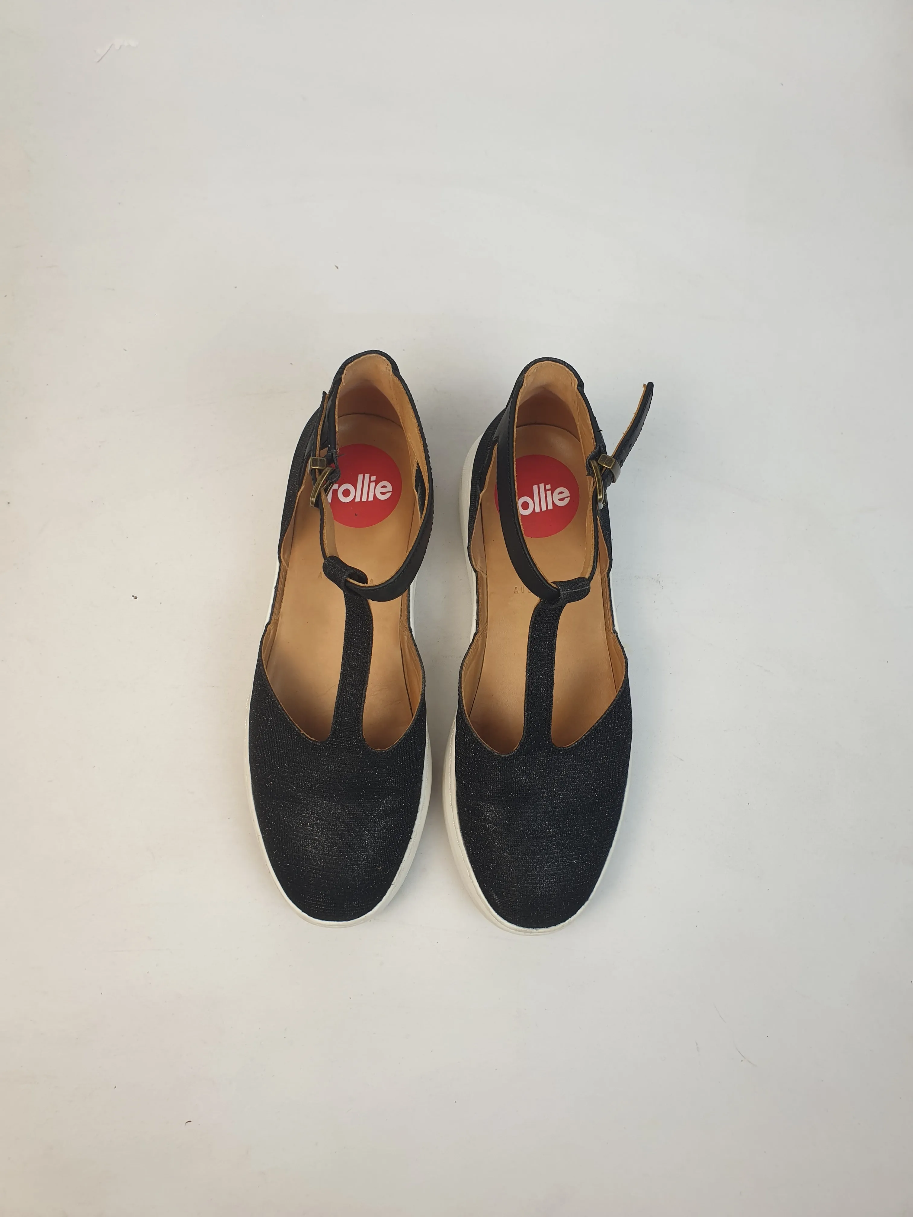 Rollie city bar shoes in black twinkle size 38 (comes with box)