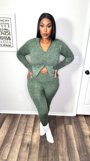SIMPLE AS THAT LEGGING SET (OLIVE)