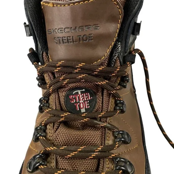 Skechers Pedley Aster Boots Mens Size 10.5 M Brown Waterproof Steel Toe