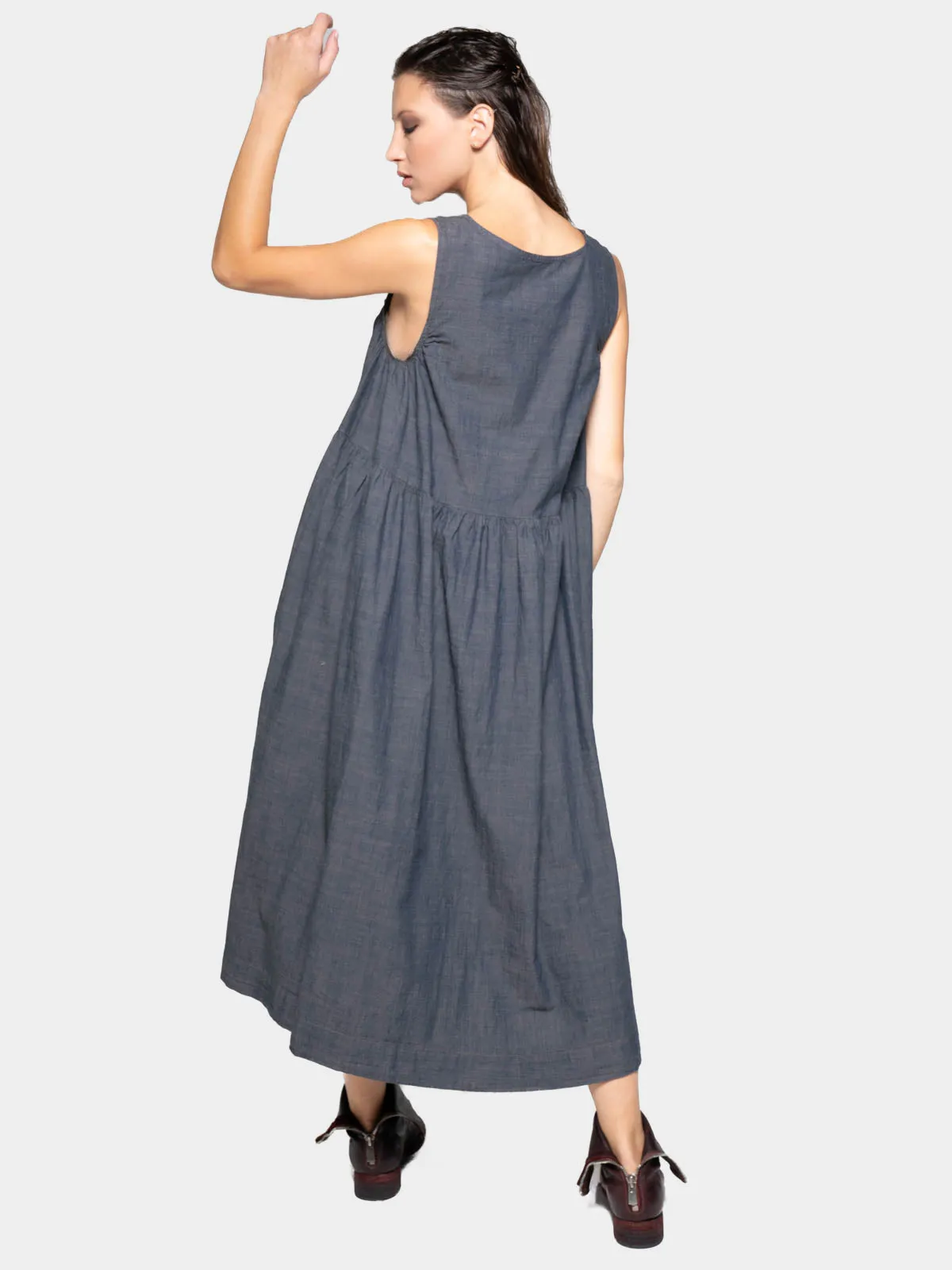 Sleeveless Midi A-Line Dress