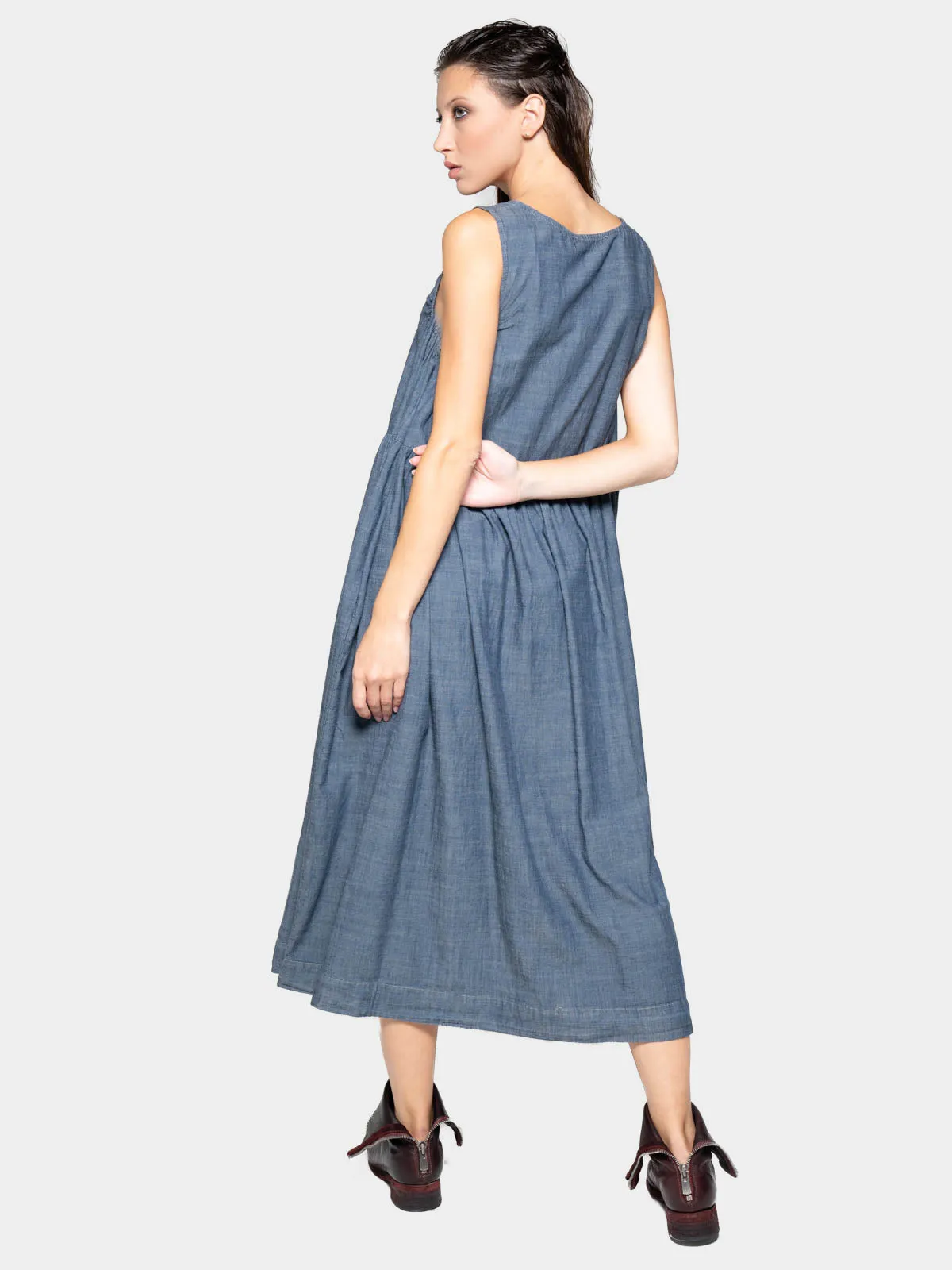 Sleeveless Midi A-Line Dress