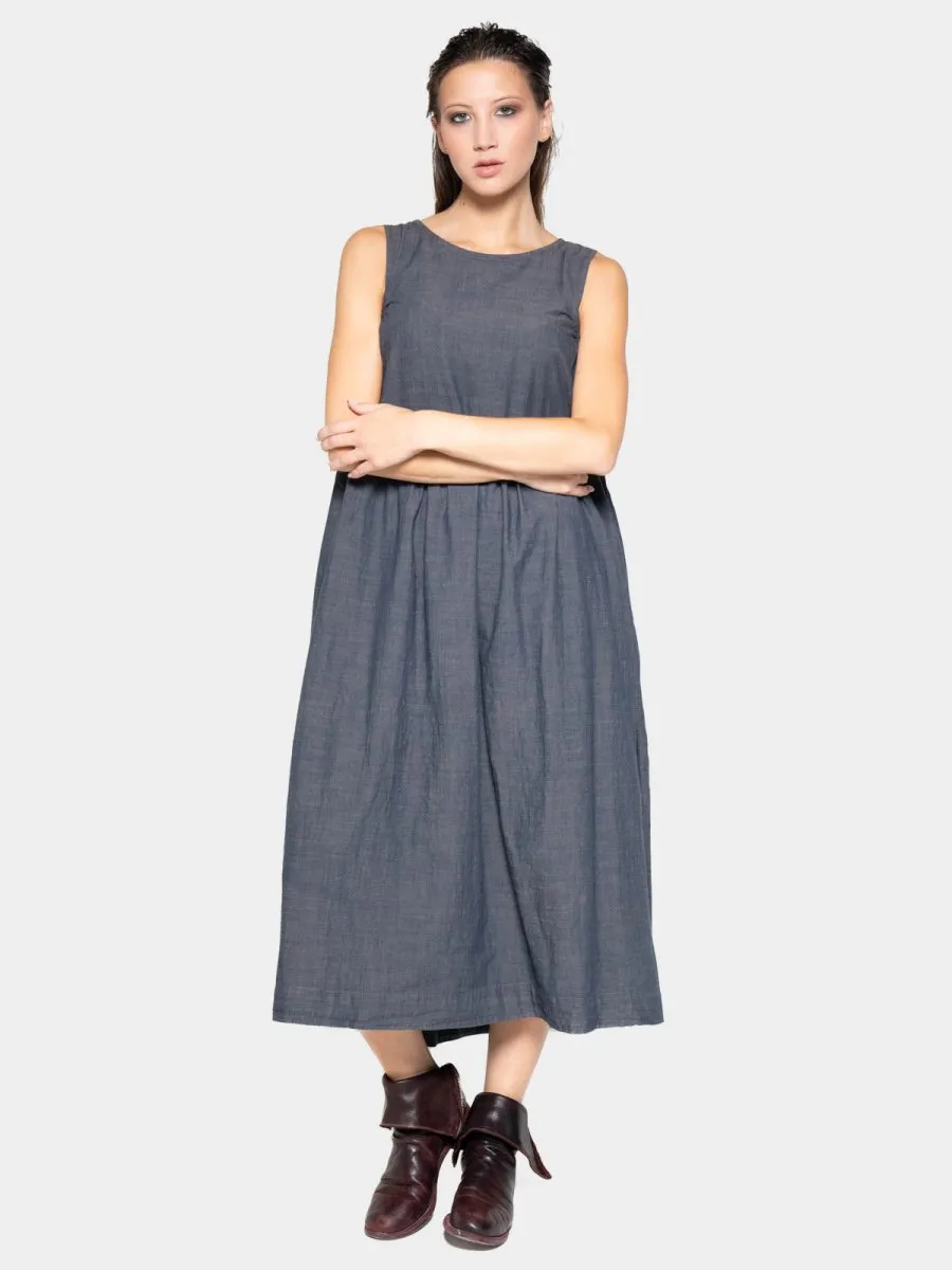 Sleeveless Midi A-Line Dress