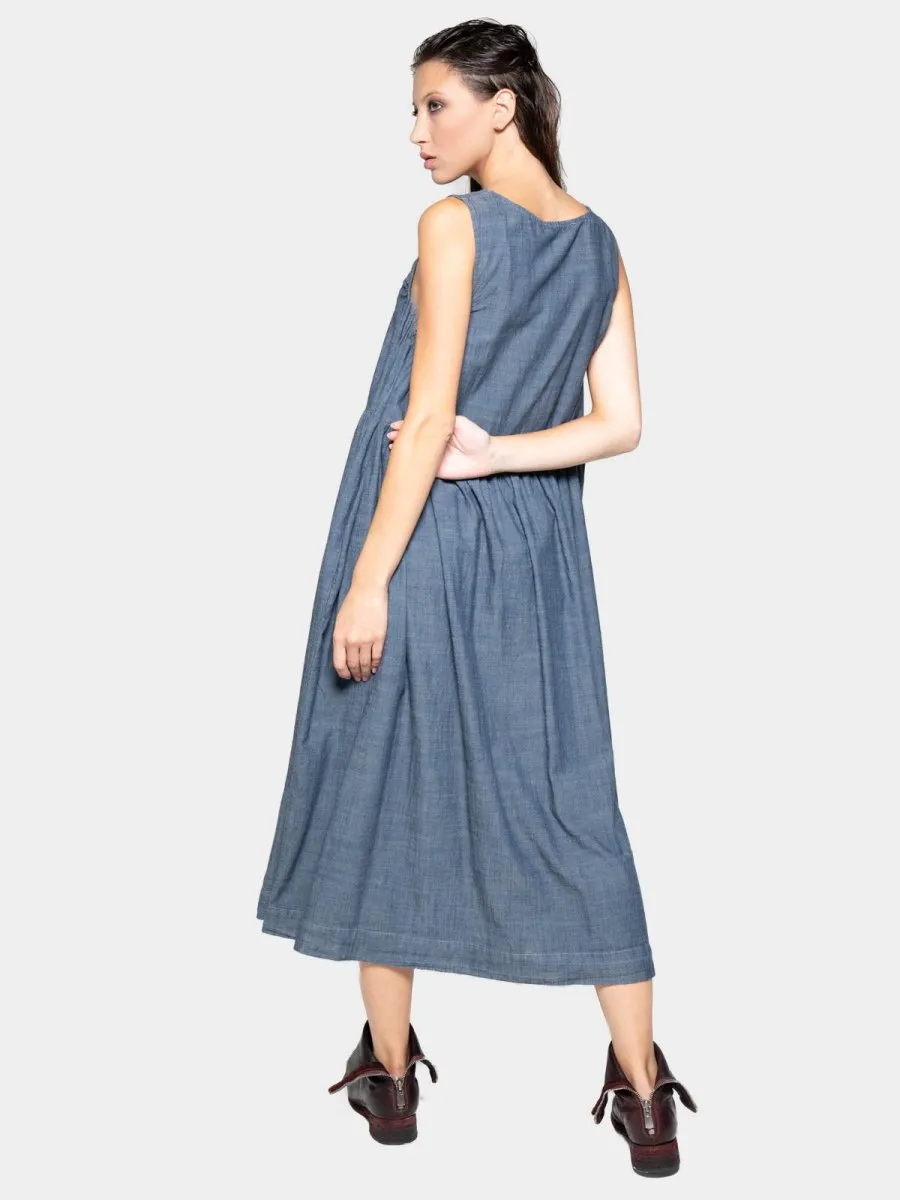 Sleeveless Midi A-Line Dress