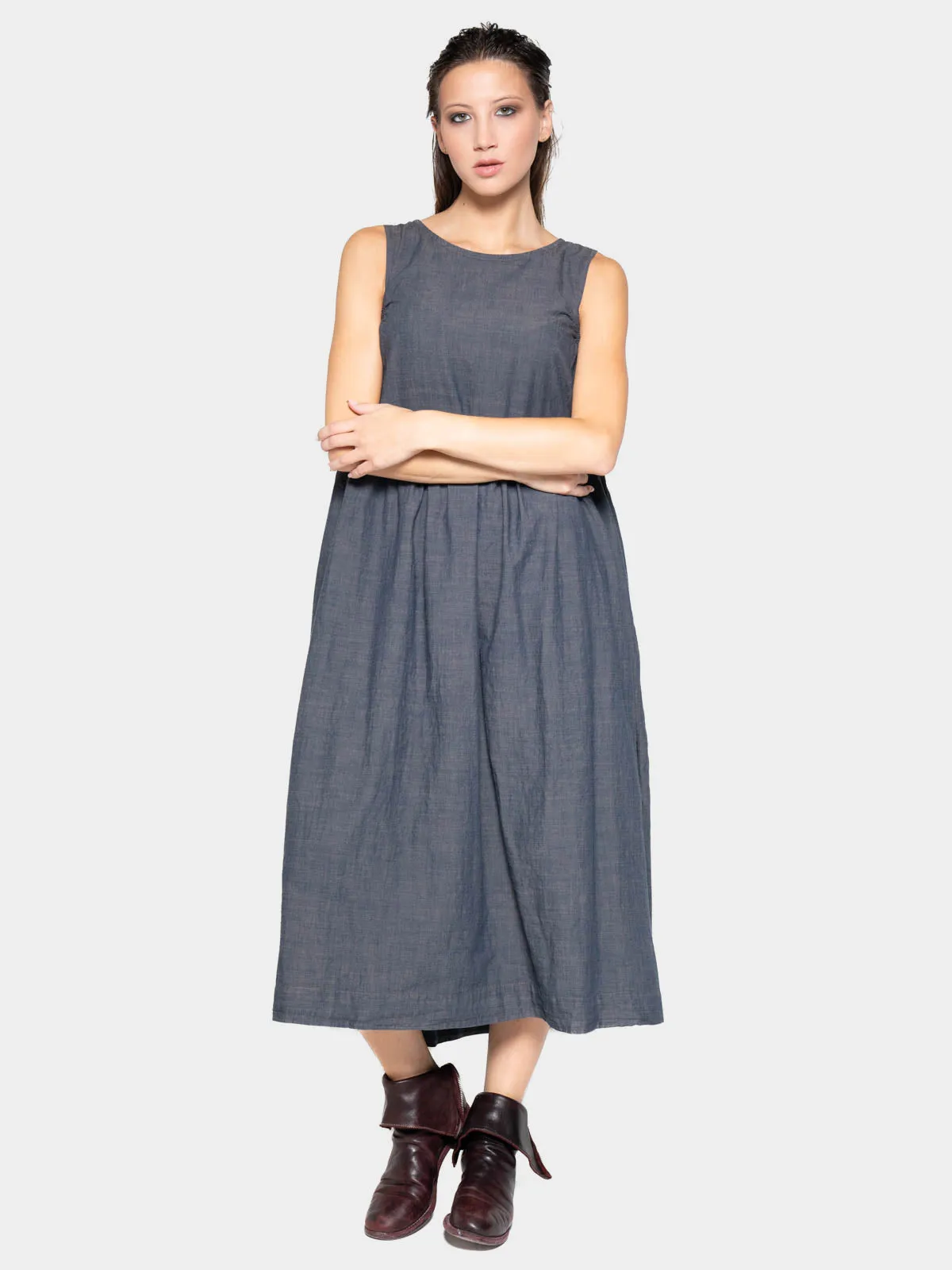 Sleeveless Midi A-Line Dress