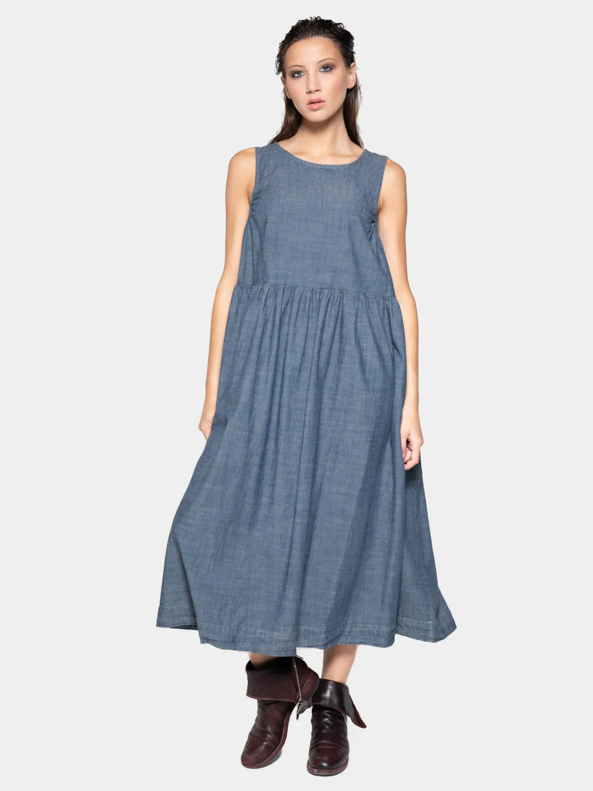 Sleeveless Midi A-Line Dress