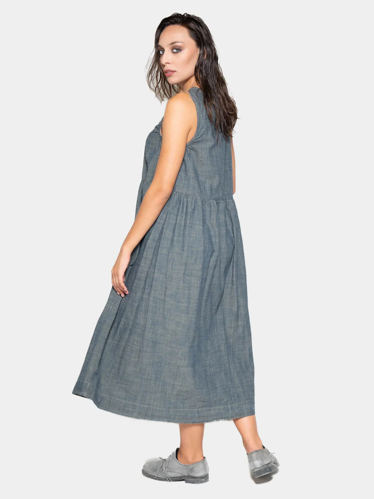 Sleeveless Midi A-Line Dress