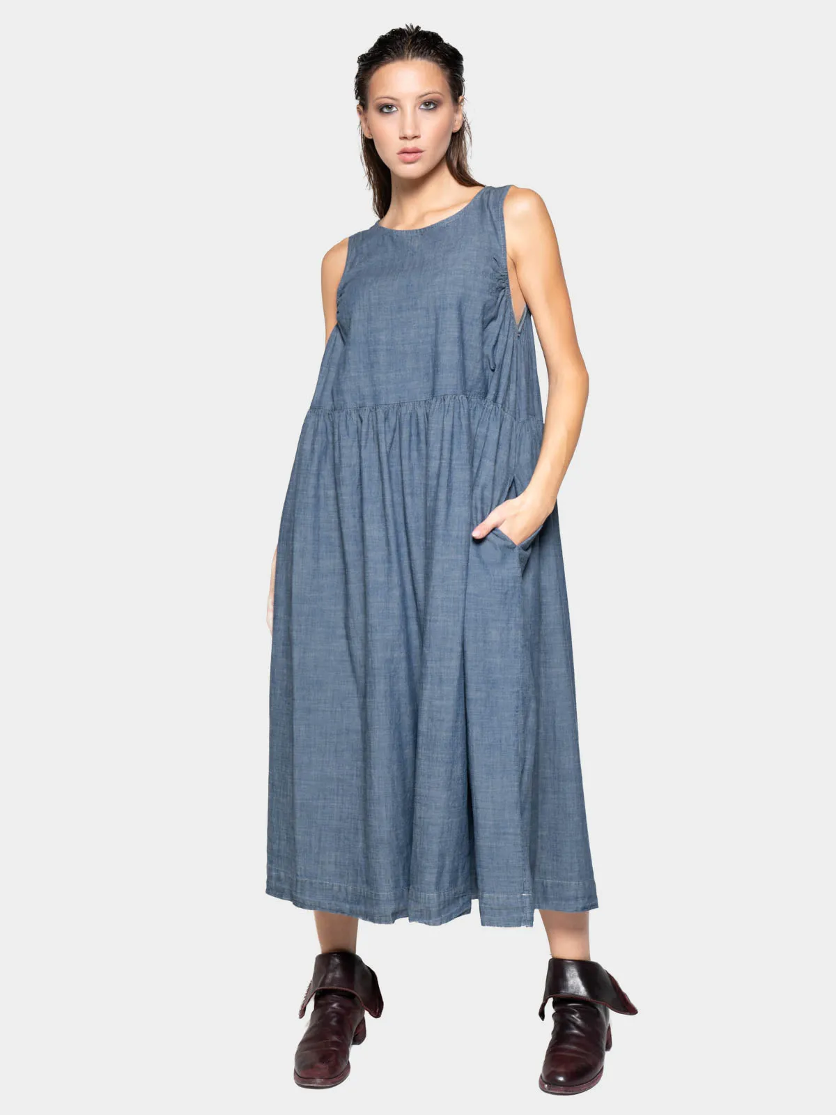 Sleeveless Midi A-Line Dress
