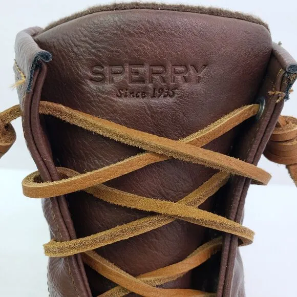 Sperry Top Sider Saltwater Toddler Sz 12 Brown Leather Waterproof Duck Boots