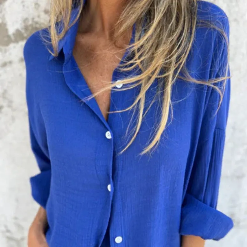 🌸Spring Specials💐 Women's Casual Long Sleeve Shirt & Shorts (2-Piece Set)