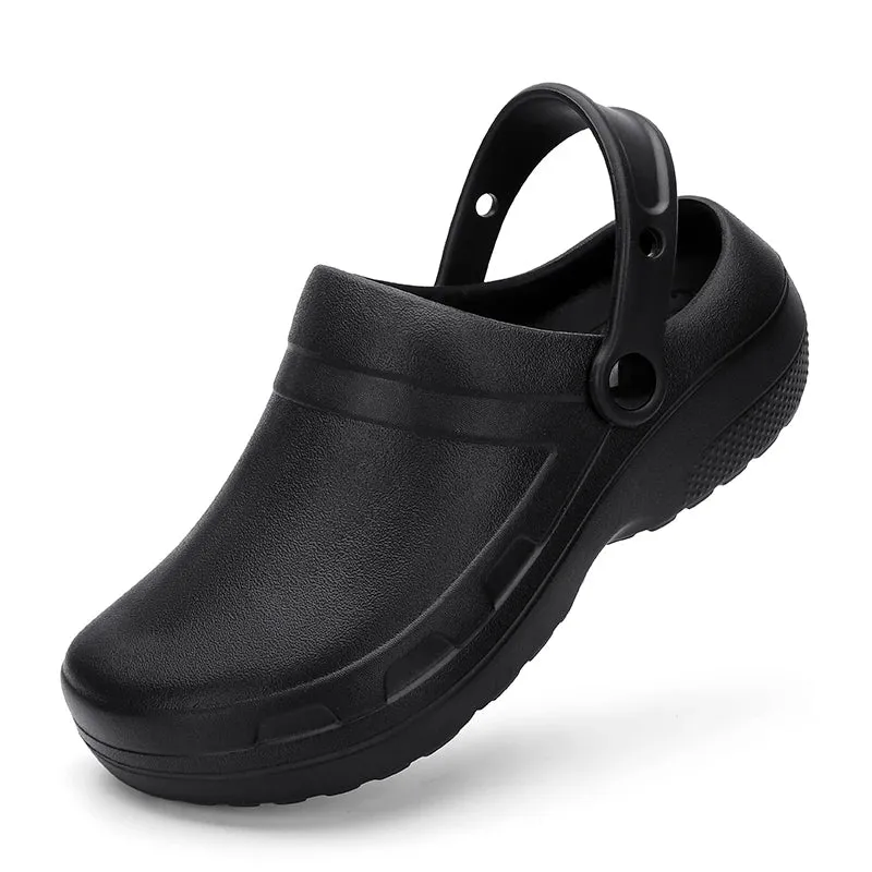 Summer Men Sandals Casual Slippers Waterproof Oilproof nurse Chef shoes Breathable Lightweight Garden Sandals Beach Aqua Shoes