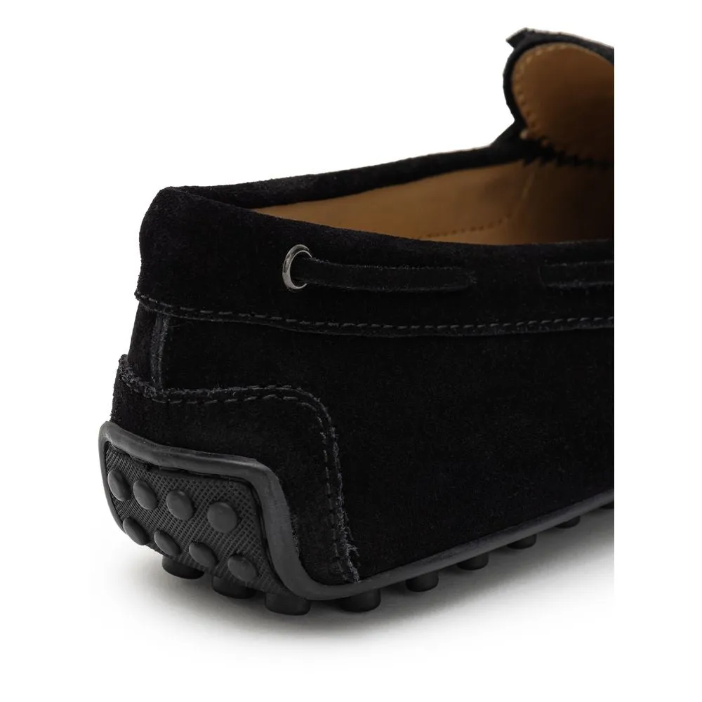 Tod's Black Suede Leather Loafer