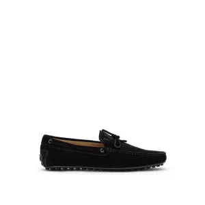Tod's Black Suede Leather Loafer