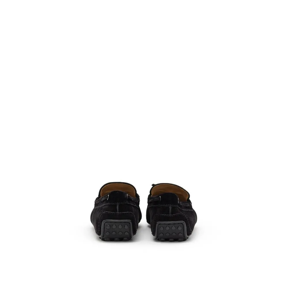 Tod's Black Suede Leather Loafer