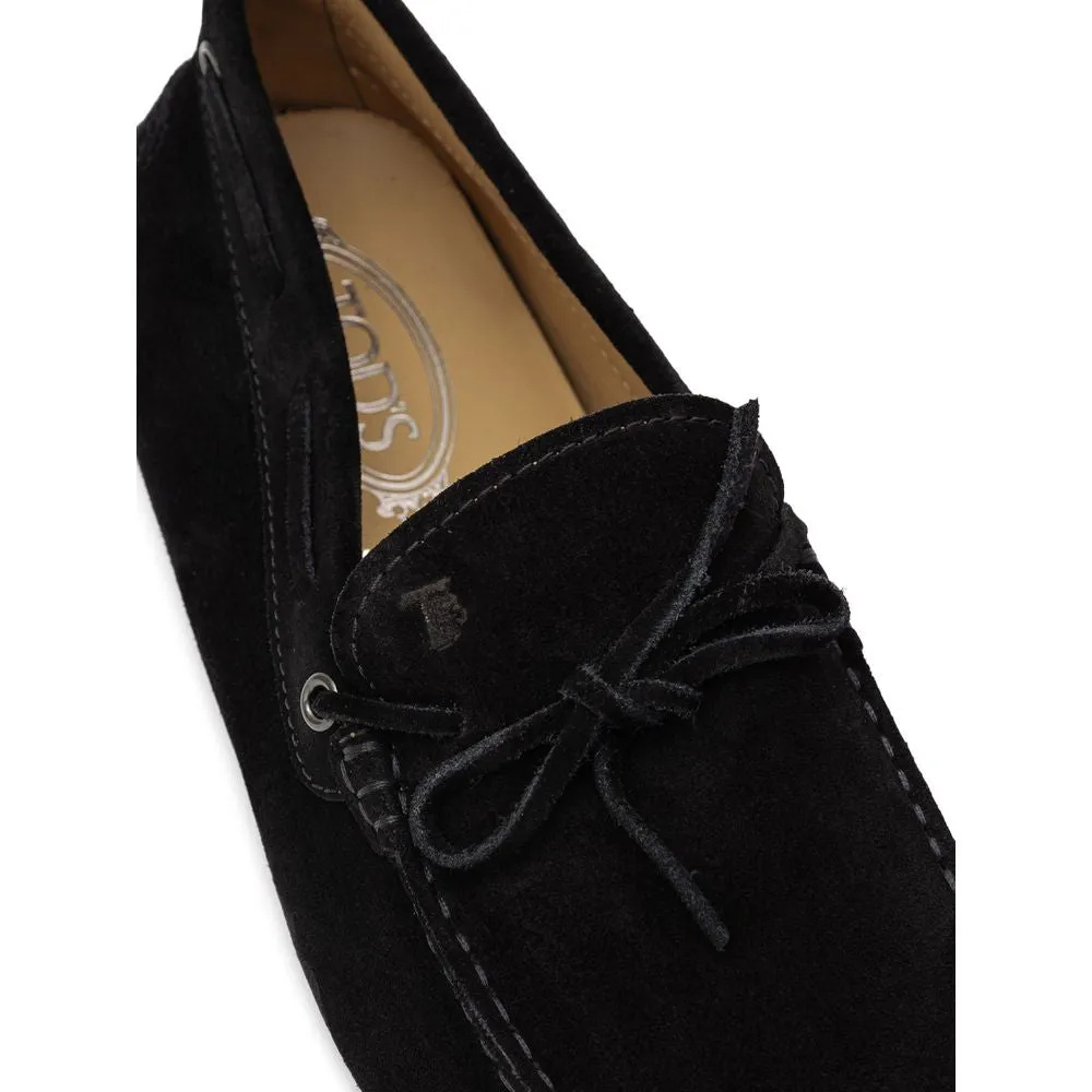 Tod's Black Suede Leather Loafer