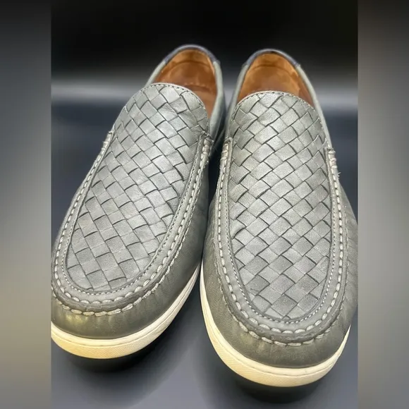 Trask -‎ Mens Silas Loafers- Size:9M, Grey/Cream, Pre-Owned