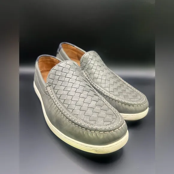 Trask -‎ Mens Silas Loafers- Size:9M, Grey/Cream, Pre-Owned