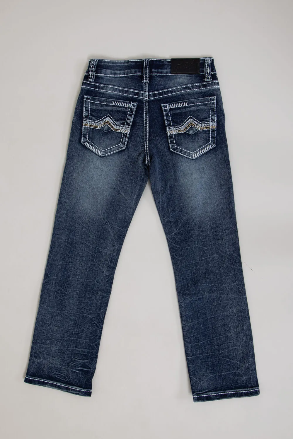 True Luck Youth Baker Straight Jeans for Boys | TL19350401B-GLKB1-DKDENIM