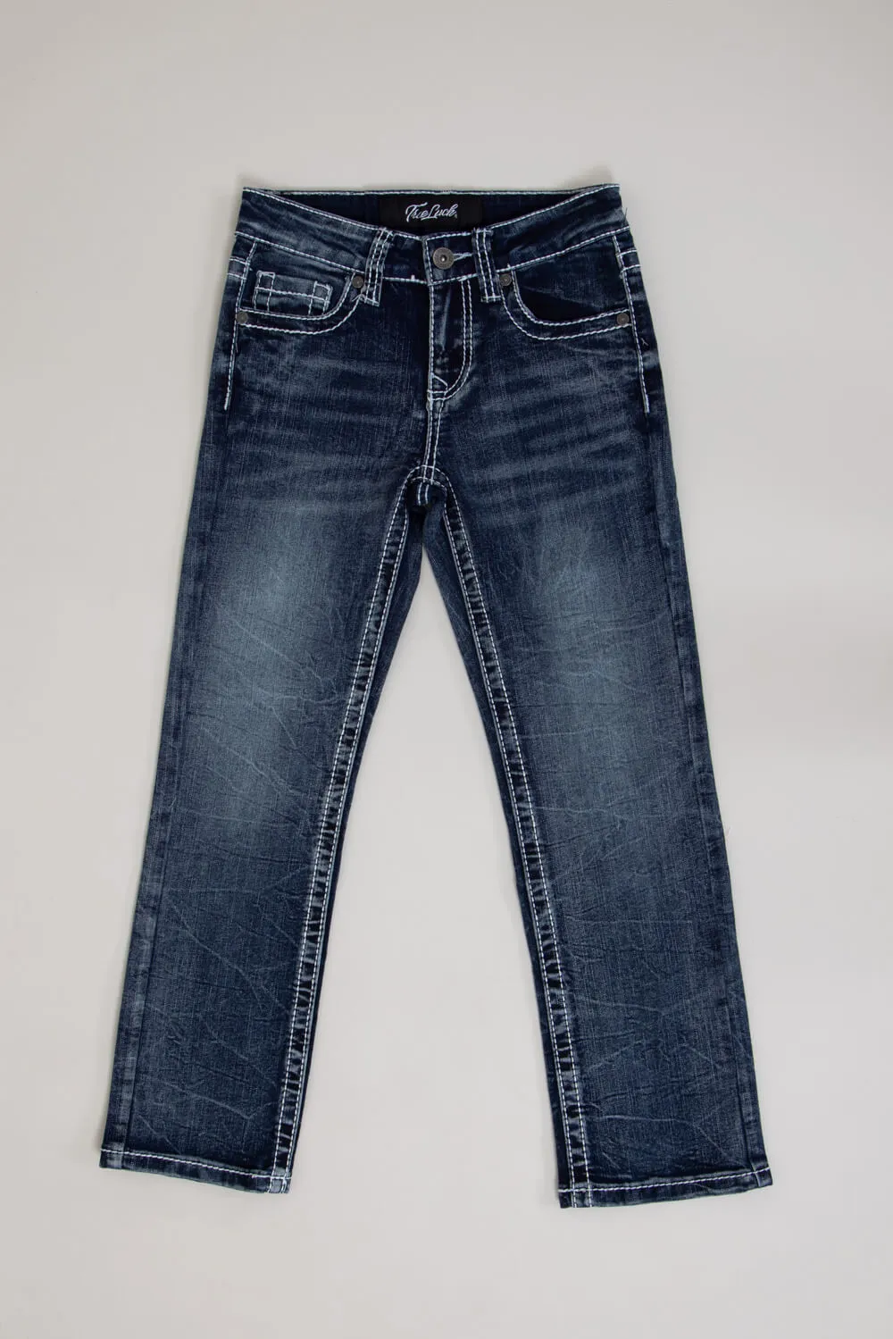 True Luck Youth Baker Straight Jeans for Boys | TL19350401B-GLKB1-DKDENIM