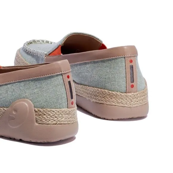 UIN Women's Espadrilles Knitted Casual Shoes (Light Green Marbella V)