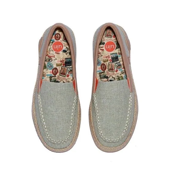 UIN Women's Espadrilles Knitted Casual Shoes (Light Green Marbella V)