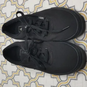 Vans Off The Wall Black Laced Sneakers,  Youth Size 7